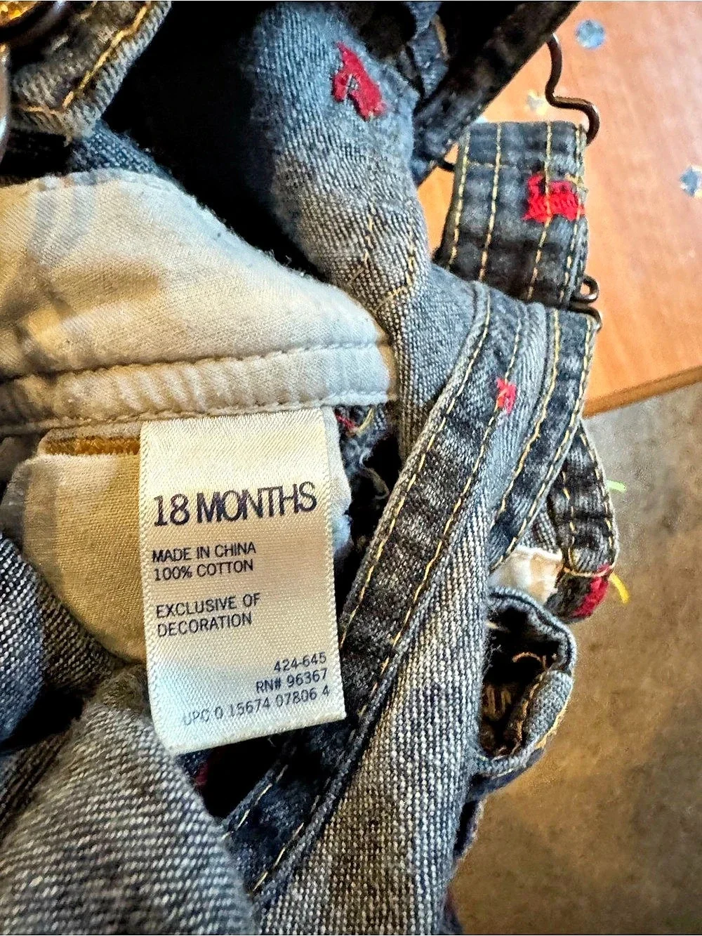 OshKosh B'gosh Denim Overalls 18M Like New